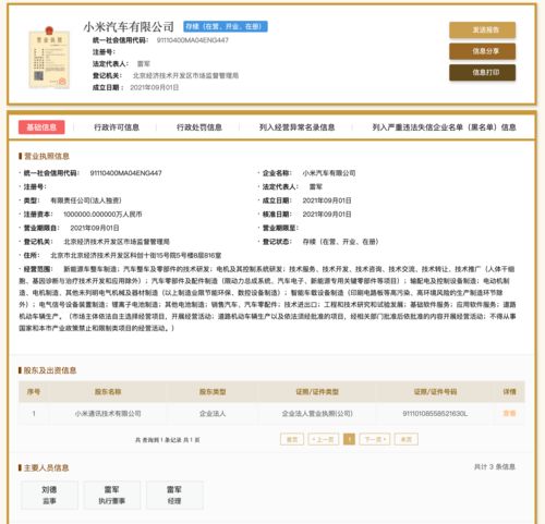 小米汽車注冊(cè)地揭曉 北京經(jīng)濟(jì)技術(shù)開(kāi)發(fā)區(qū)